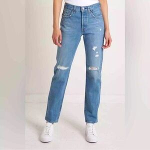 Levi’s 501 red tag original women’s w26 L26 made in Cambodia button fly straight